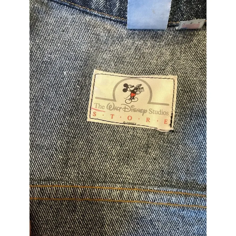 WALT DISNEY STUDIOS Denim Jacket Men's Size Small Acid Washed USA